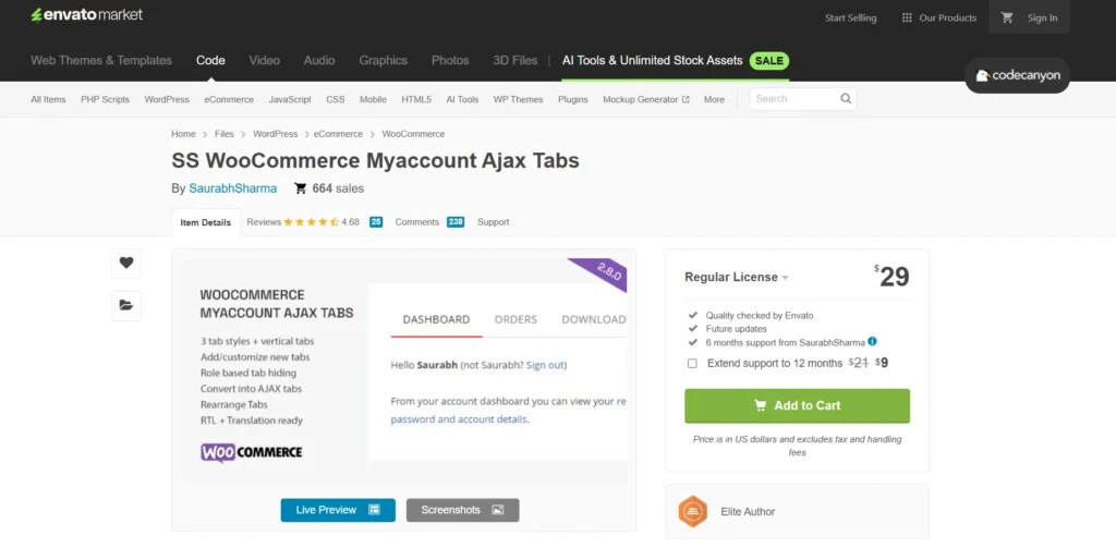SS WooCommerce Myaccount Ajax Tabs