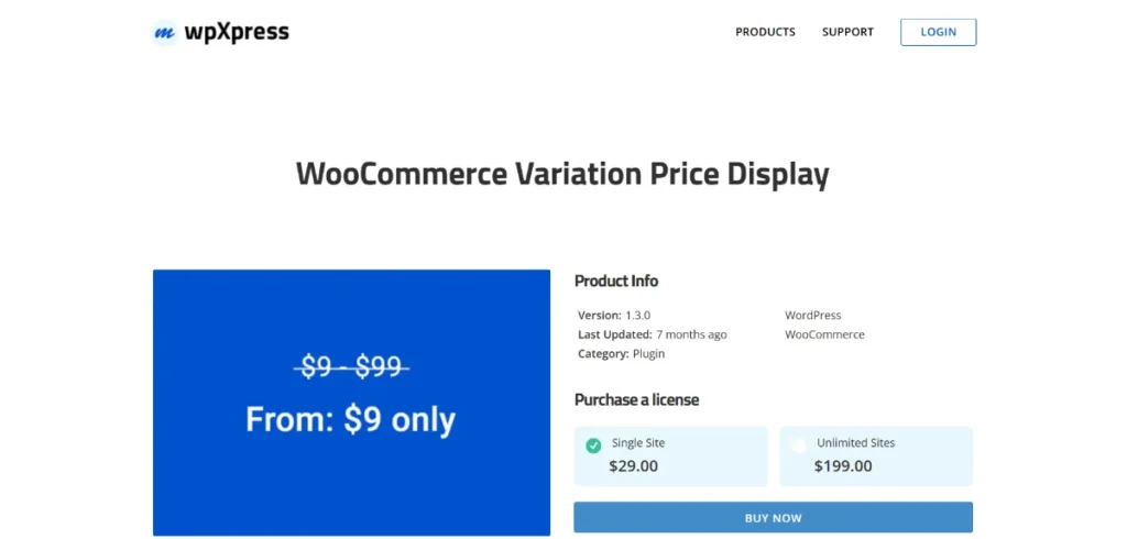 Variation Price Display For WooCommerce – Pro