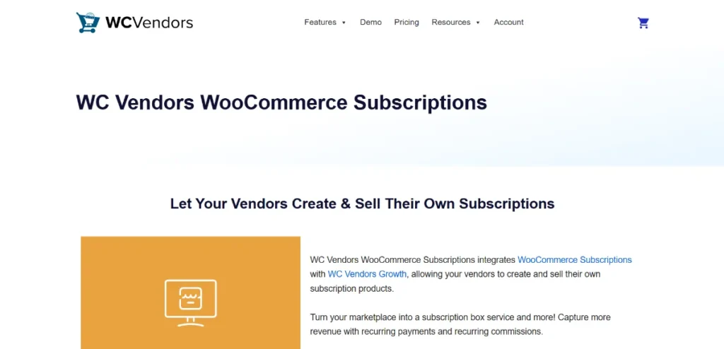 WC Vendors WooCommerce Subscriptions