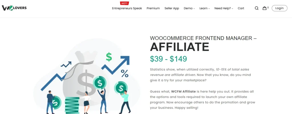 WCFM – WooCommerce Frontend Manager – Affiliate
