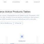 WOOT – WooCommerce Active Products Tables