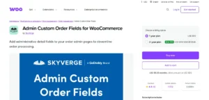 WooCommerce Admin Custom Order Fields