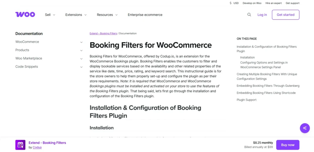 WooCommerce Bookings Filters