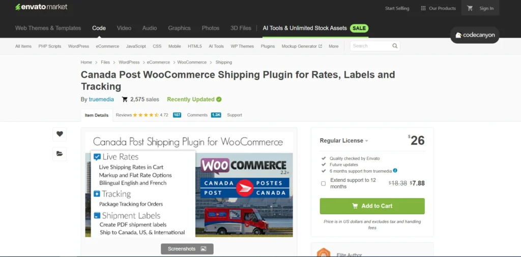 WooCommerce Canada Post Webservice Method