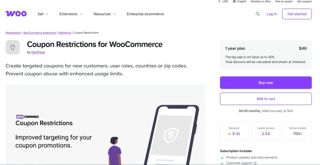 WooCommerce Coupon Restrictions