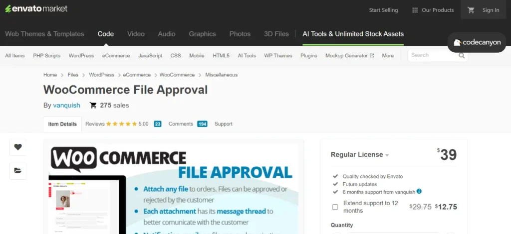 WooCommerce File Approval