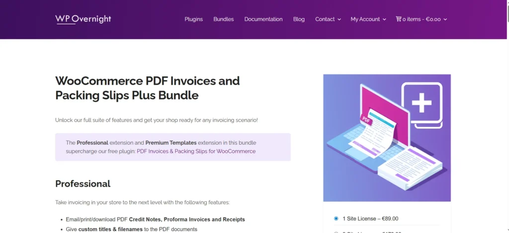 WooCommerce PDF Invoices & Packing Slips Premium Templates