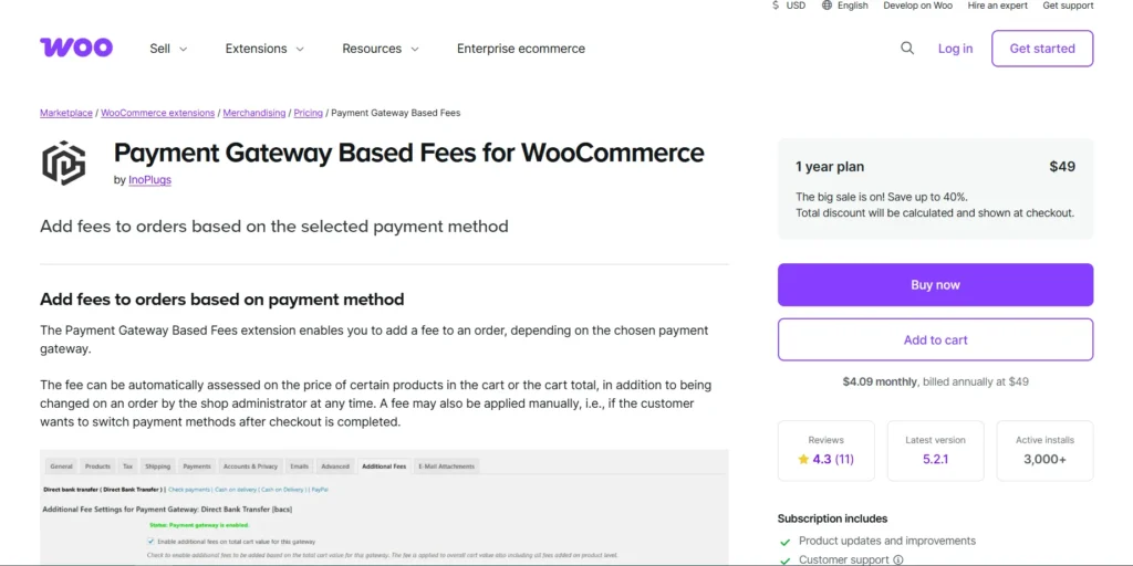 WooCommerce Payment Gateway Based Fees