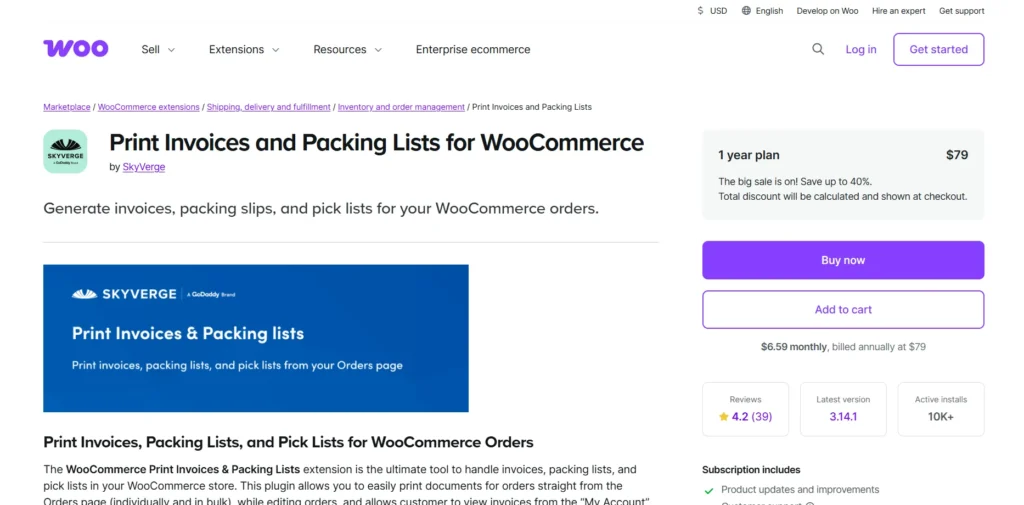 WooCommerce Print Invoices/Packing Lists