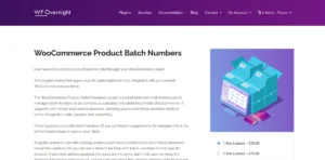 WooCommerce Product Batch Numbers