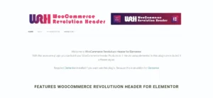 WooCommerce Revolution Header for Elementor