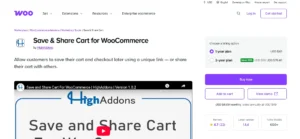 WooCommerce Save & Share Cart