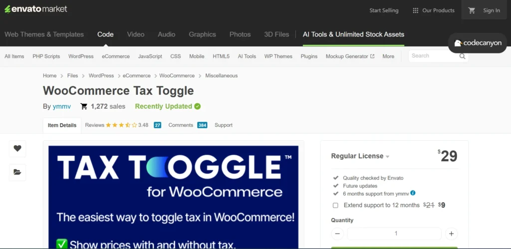 WooCommerce Tax Toggle