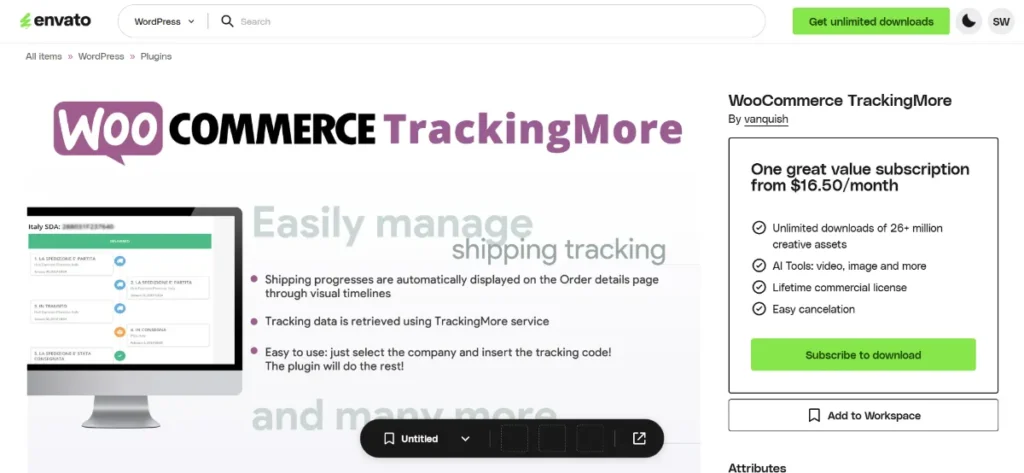 WooCommerce TrackingMore