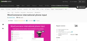 WooCommerce international phone input
