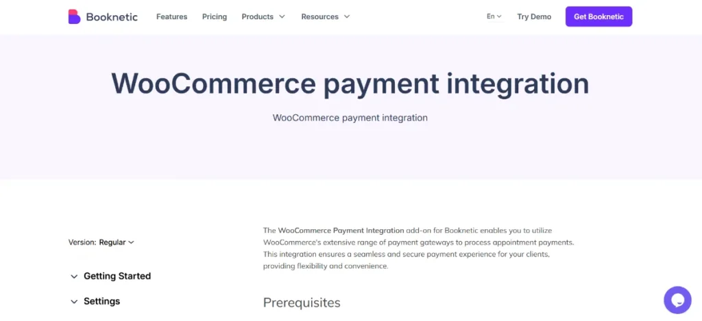 WooCommerce payment gateway for Booknetic