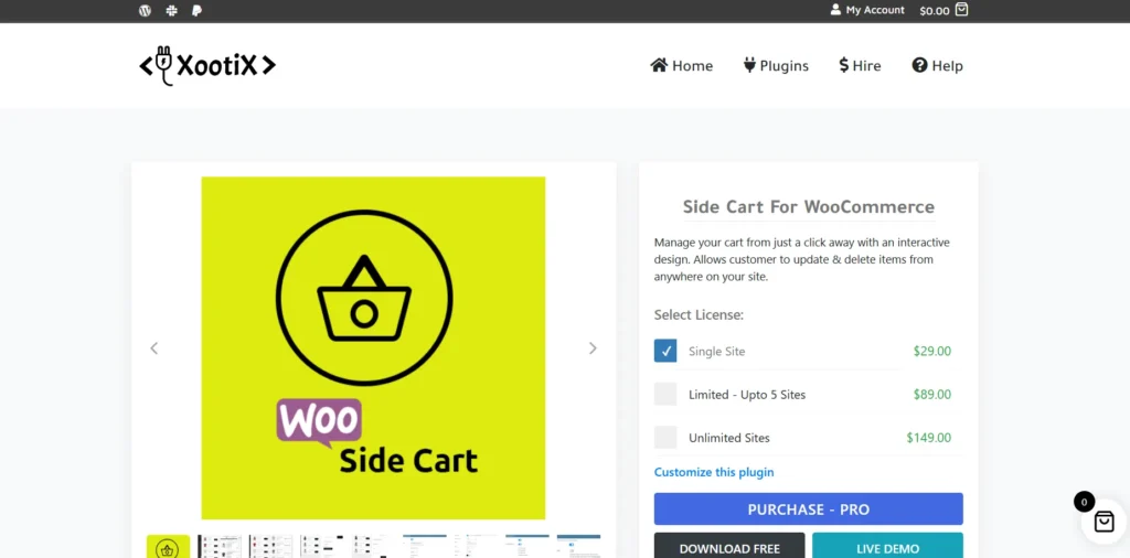 Woocommerce Side Cart Premium