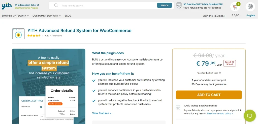 YITH Advanced Refund System for WooCommerce Premium