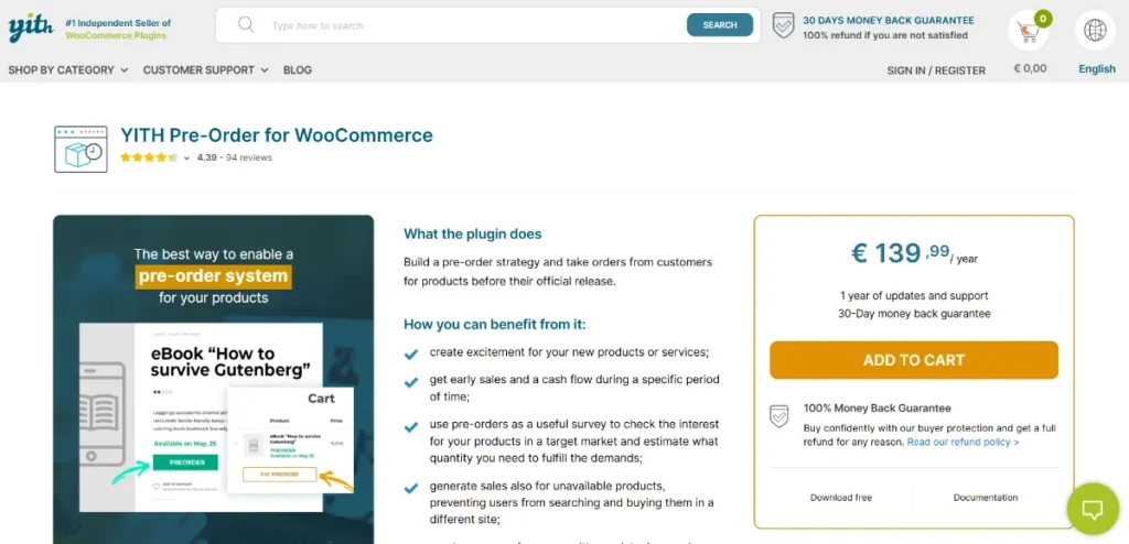 YITH Pre-Order for WooCommerce Premium