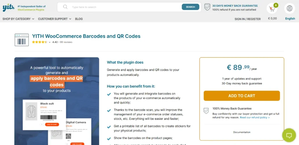 YITH WooCommerce Barcodes and QR Codes Premium