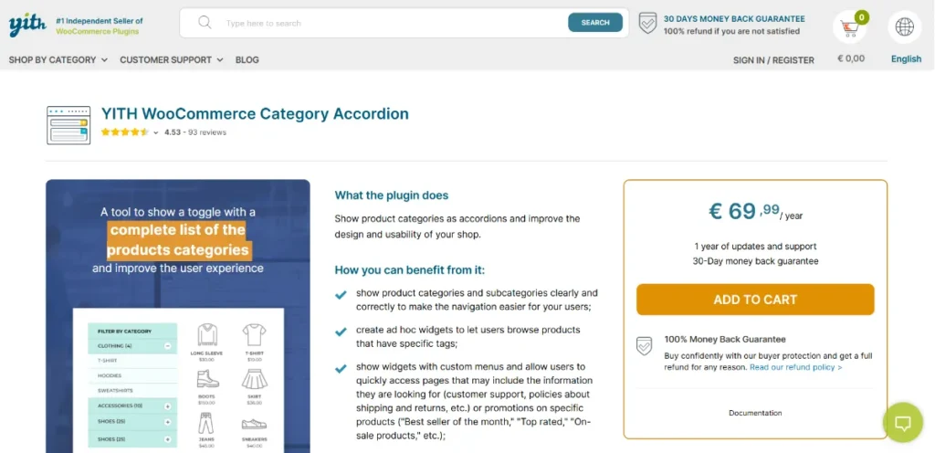 YITH WooCommerce Category Accordion Premium