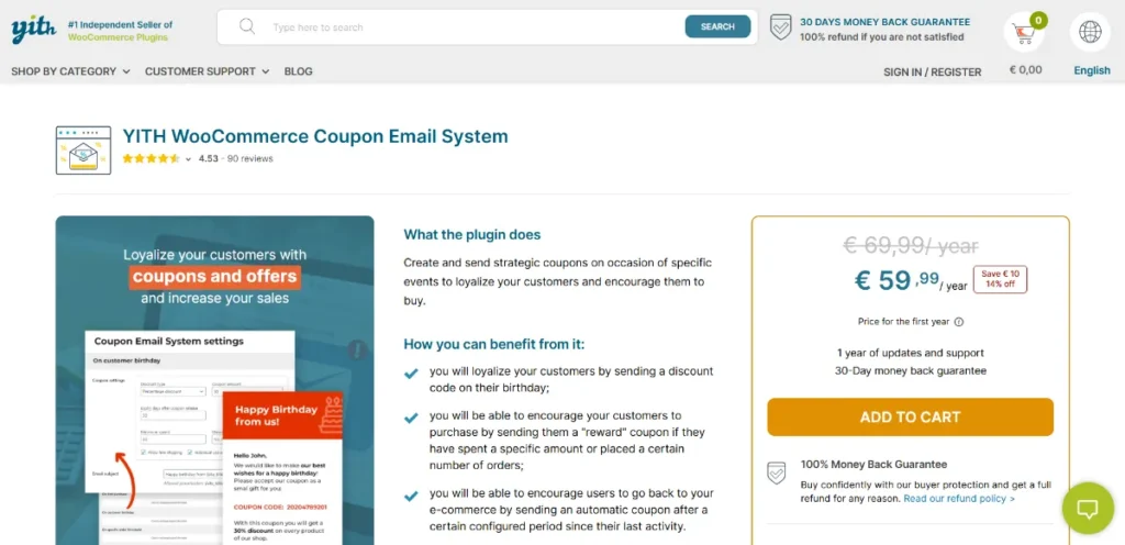 YITH WooCommerce Coupon Email System Premium