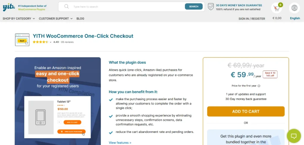 YITH WooCommerce One-Click Checkout Premium