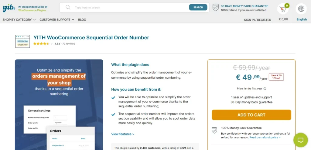 YITH WooCommerce Sequential Order Number Premium