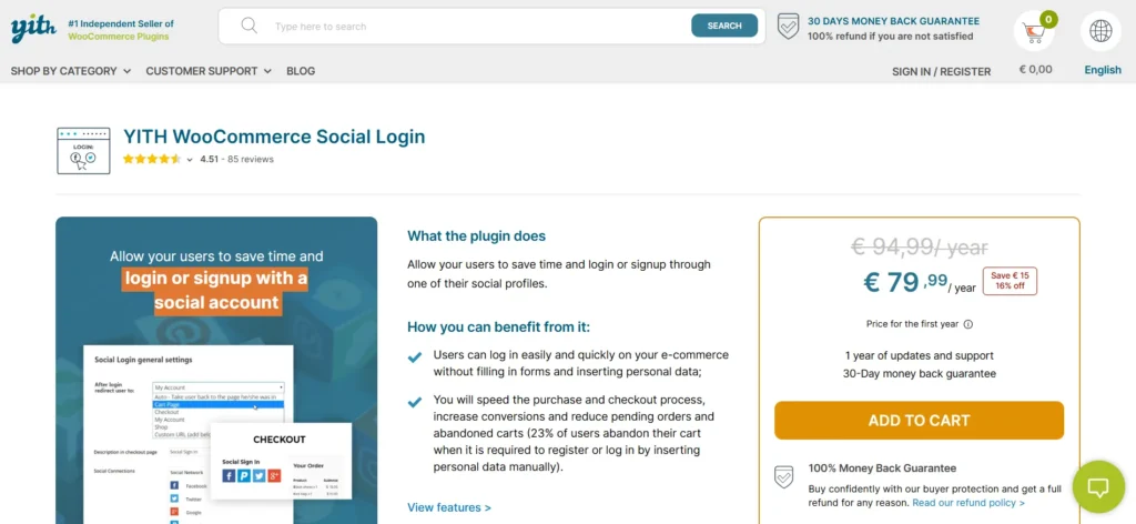 YITH WooCommerce Social Login Premium