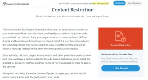 Easy Digital Downloads – Content Restriction