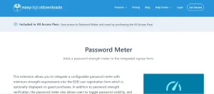 Easy Digital Downloads – Password Meter