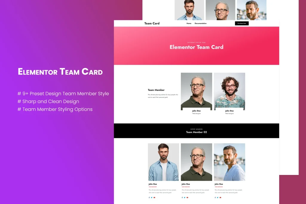 Elementor TeamCard