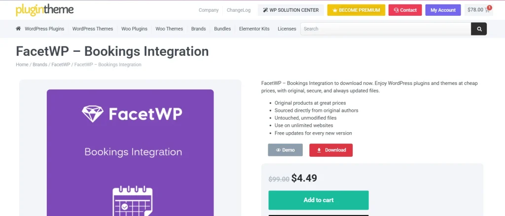 FacetWP – Bookings Integration