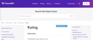 FacetWP – Star Rating