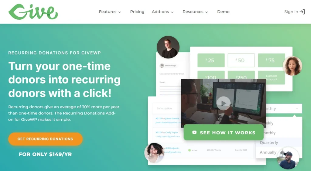 Give – Recurring Donations 1 Give – Recurring Donations