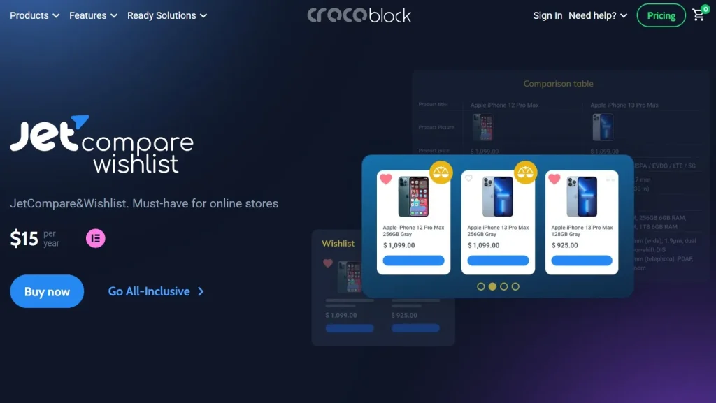 JetCompareWishlist For Elementor