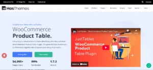 JustTables Pro – WooCommerce Product Table