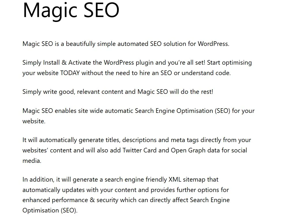 Magic SEO