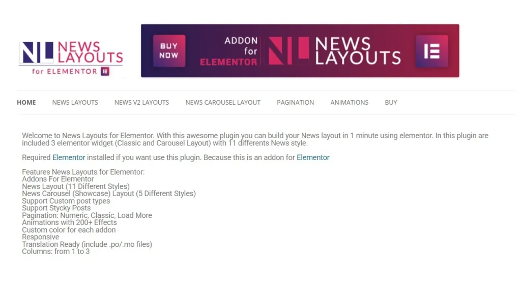 News Layouts for Elementor