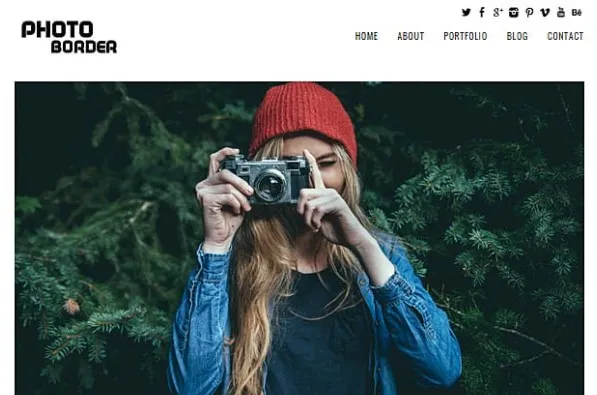 Photo Border Responsive WordPress Theme
