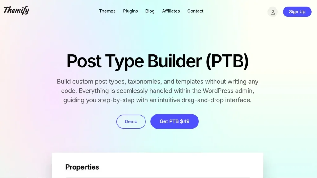 Post Type Builder (PTB)