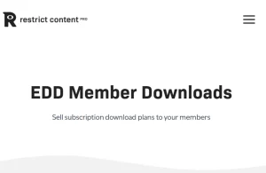 Restrict Content Pro – EDD Member Downloads