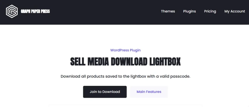 Sell Media Download Lightbox