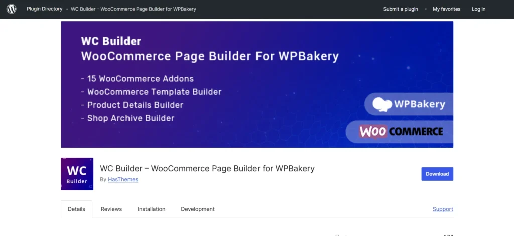 WC Builder Pro – WooCommerce Page Builder for WPBakery