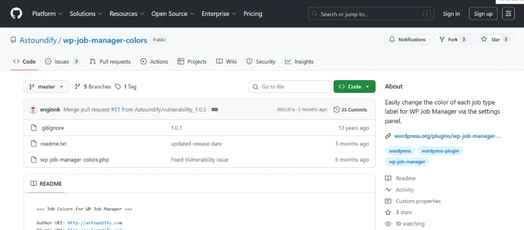 WP Job Manager – Job Type Colors