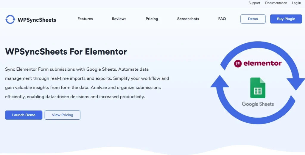 WPSyncSheets For Elementor