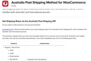 WooCommerce Australia Post Shipping
