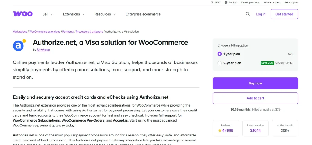 WooCommerce Authorize.Net AIM Gateway