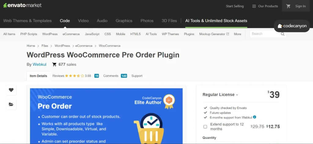 WooCommerce Pre Order