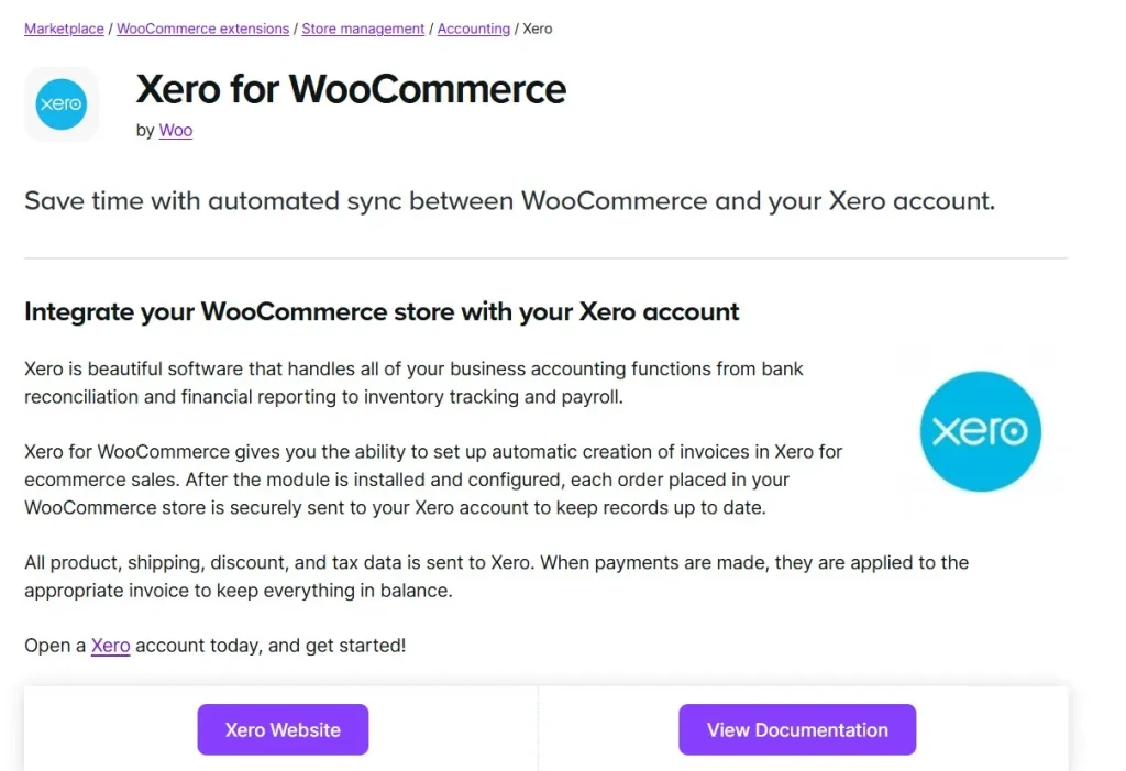 WooCommerce Xero Integration